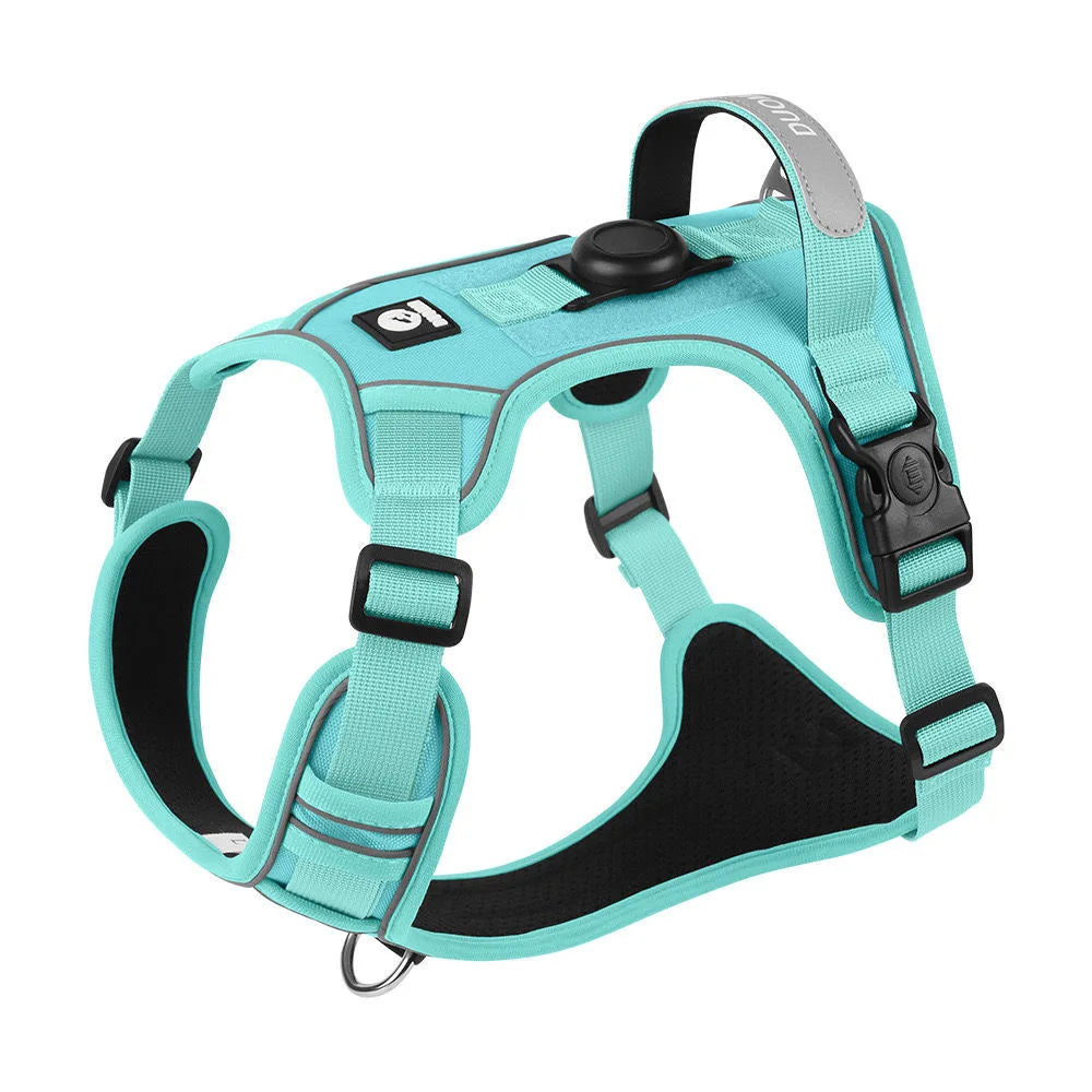 AirTag Adventure Harness - Premium Reflective Dog Harness with Built-In Tracker Holder