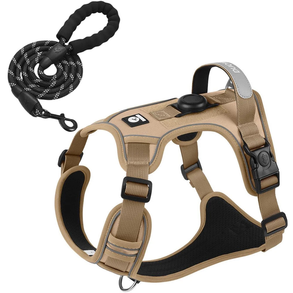 AirTag Adventure Harness - Premium Reflective Dog Harness with Built-In Tracker Holder