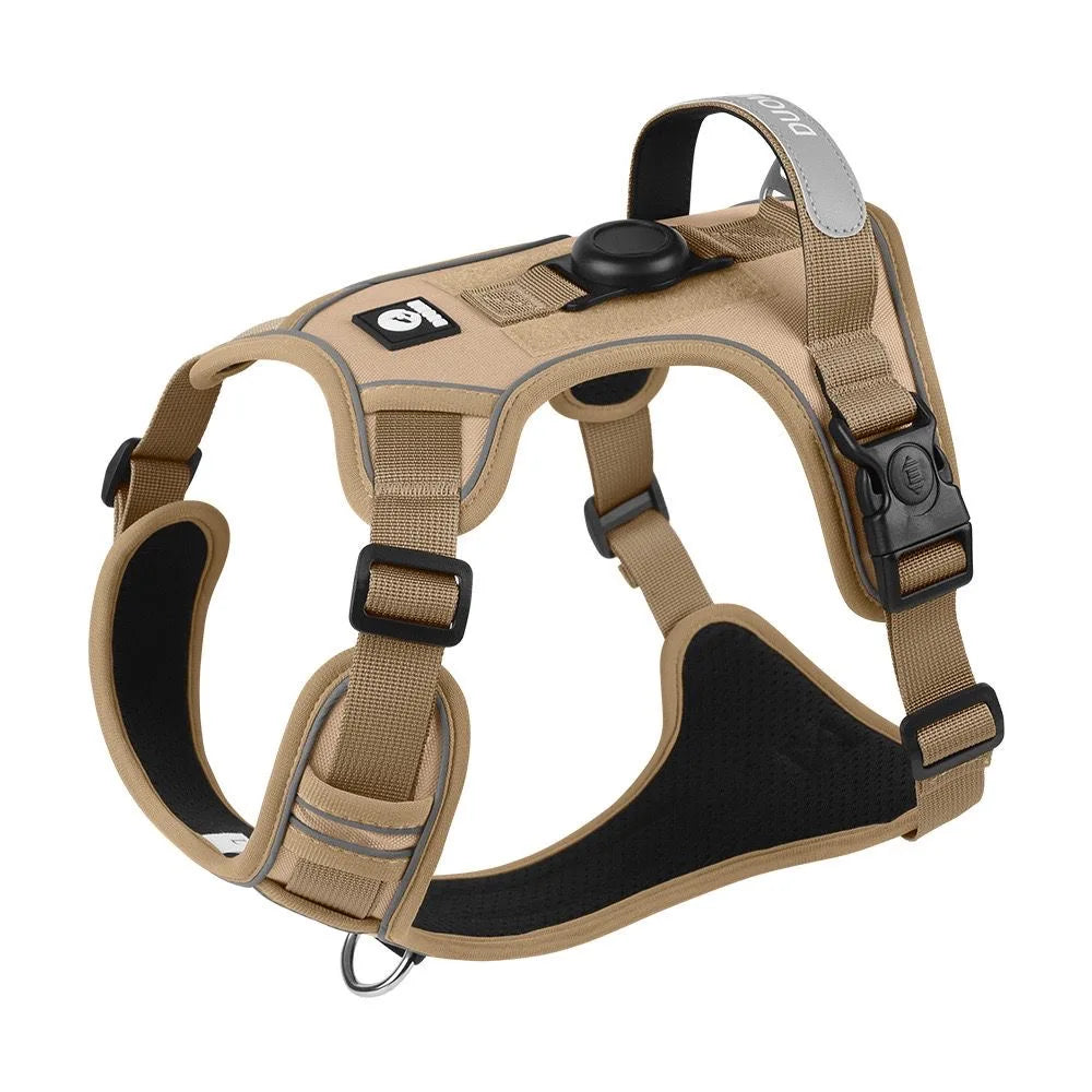 AirTag Adventure Harness - Premium Reflective Dog Harness with Built-In Tracker Holder